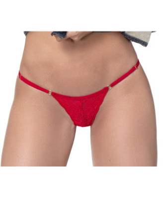 String dentelle rouge 